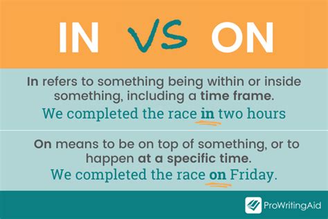 in vs on vs at.